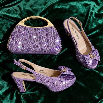Latest Peep-Toe High Heel and Bag Set EDS40