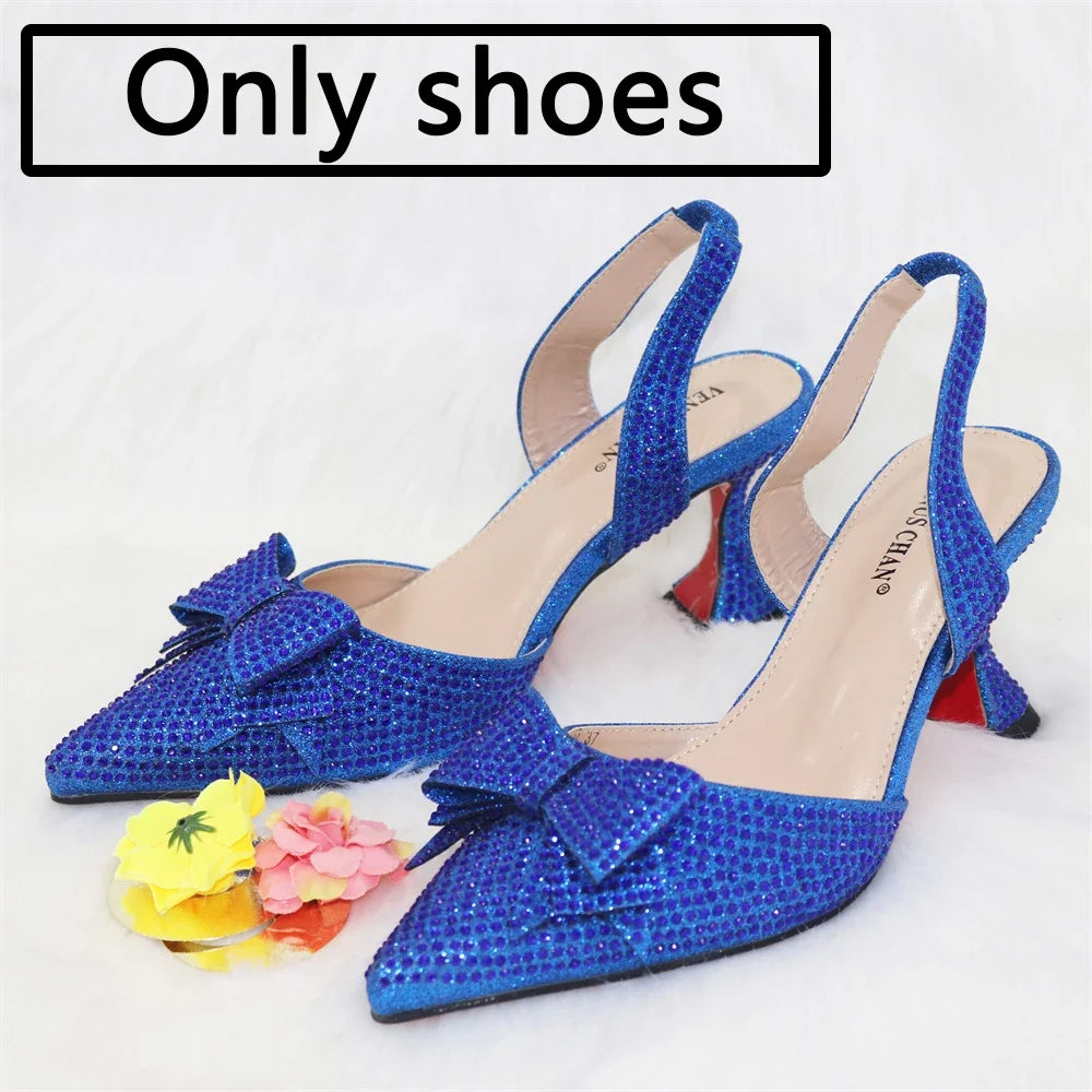 New Silver Versatile Party Ladies Shoes And Bag Set – product view 10