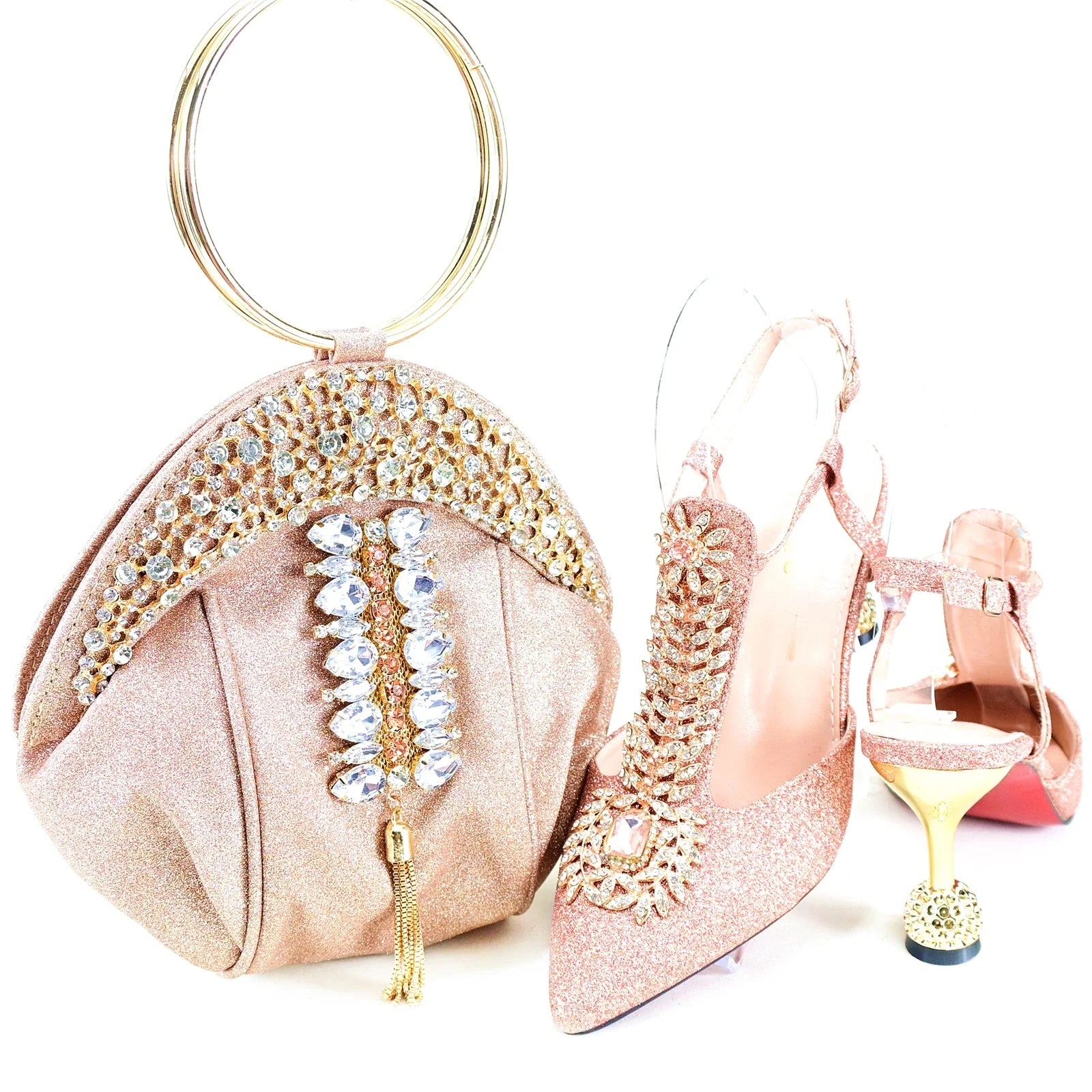 Italian Shoes With Matching Bags Set HRT1-32