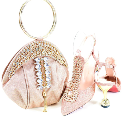 Italian Shoes With Matching Bags Set HRT1-32