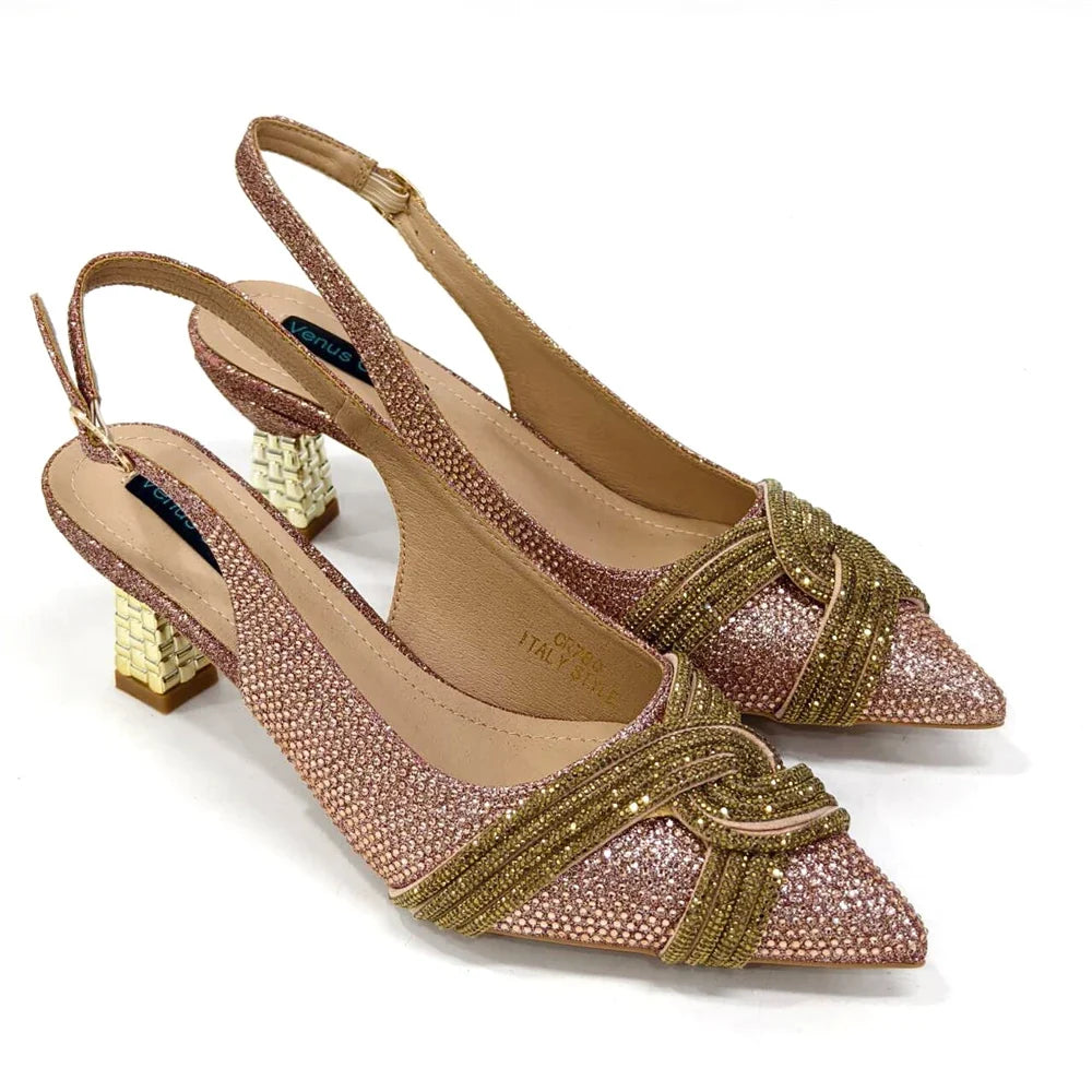 EdleessFashion  Women's Shoes and Bag Set with Rhinestone ED129 – product view 11