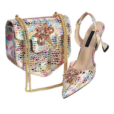 New Ladies Heels And Matching Bag Set EDNBG54