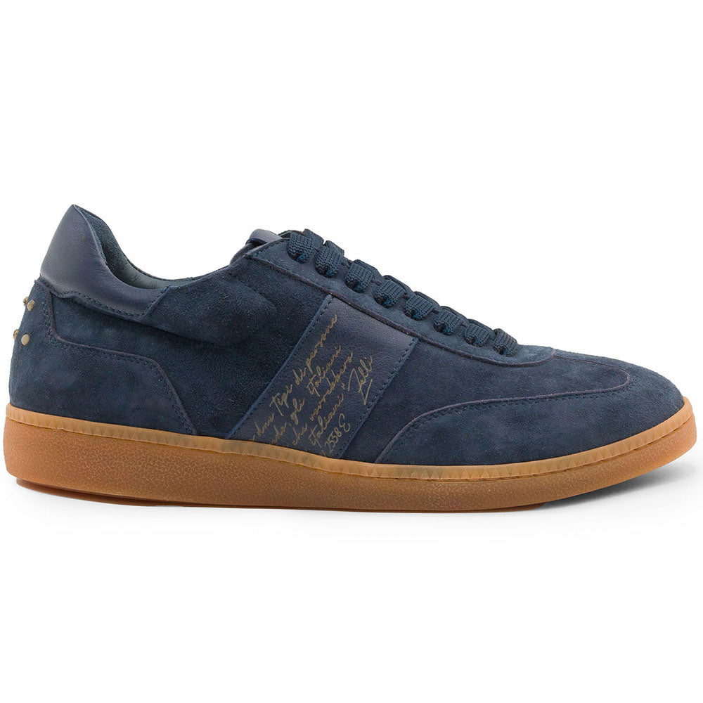 Zelli Italia Men's 65-400-NVY SHIZZO Signature Leather Sneakers, Navy