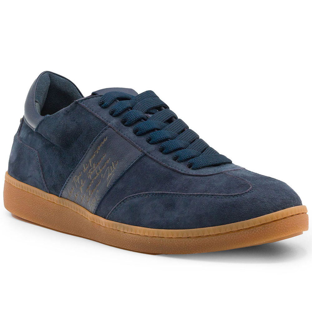 Zelli Italia Men's 65-400-NVY SHIZZO Signature Leather Sneakers, Navy