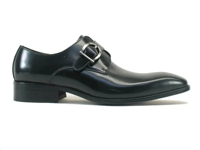 Carrucci Shoes Buckle Monk Strap Leather Loafer KS503 35 back view