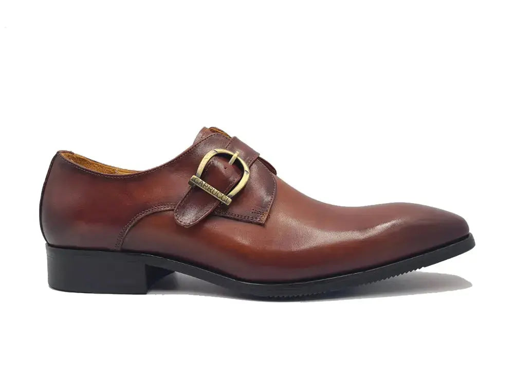 Carrucci Shoes Buckle Monk Strap Leather Loafer KS503 35 view 6