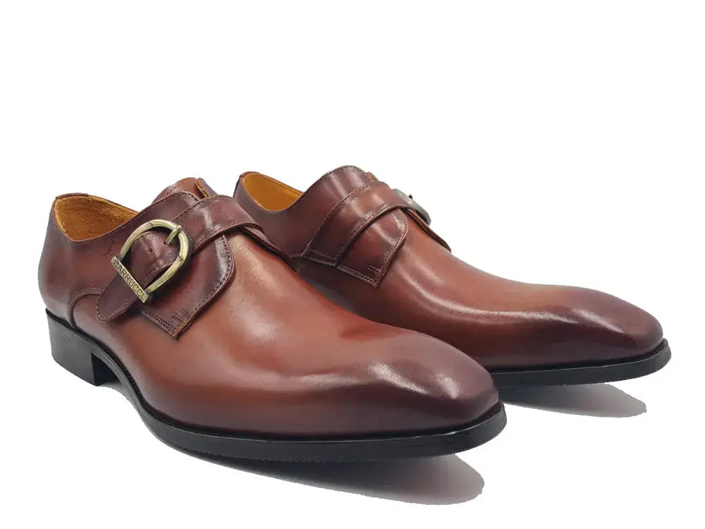 Carrucci Shoes Buckle Monk Strap Leather Loafer KS503 35 view 7