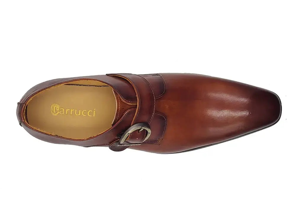 Carrucci Shoes Buckle Monk Strap Leather Loafer KS503 35 view 9