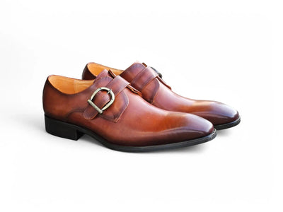 Carrucci Shoes Buckle Monk Strap Leather Loafer KS503 35 view 8