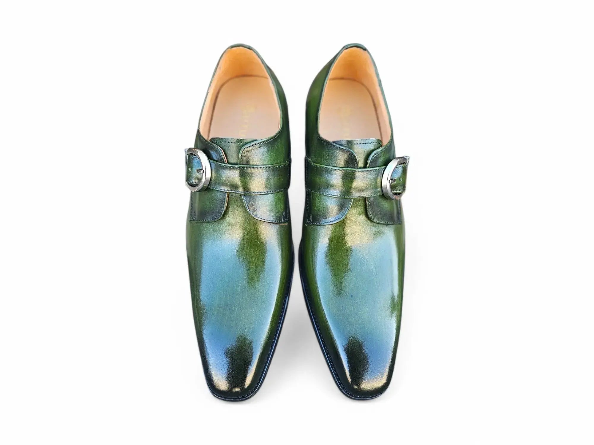 Carrucci Shoes Buckle Monk Strap Leather Loafer KS503 35 view 15