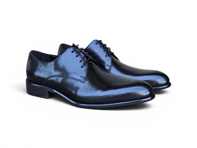 Carrucci Shoes Men's Signature Burnished Lace Up Derby Calfskin Leather KS479 04