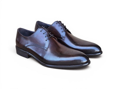Carrucci Shoes Men's Signature Burnished Lace Up Derby Calfskin Leather KS479 04