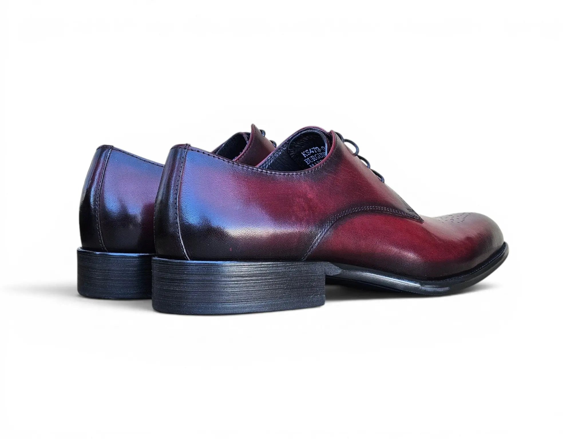 Carrucci Shoes Men's Signature Burnished Lace Up Derby Calfskin Leather KS479 04