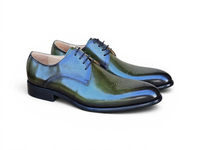 Carrucci Shoes Men's Signature Burnished Lace Up Derby Calfskin Leather KS479 04