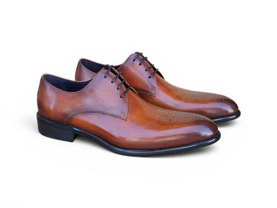 Carrucci Shoes Men's Signature Burnished Lace Up Derby Calfskin Leather KS479 04