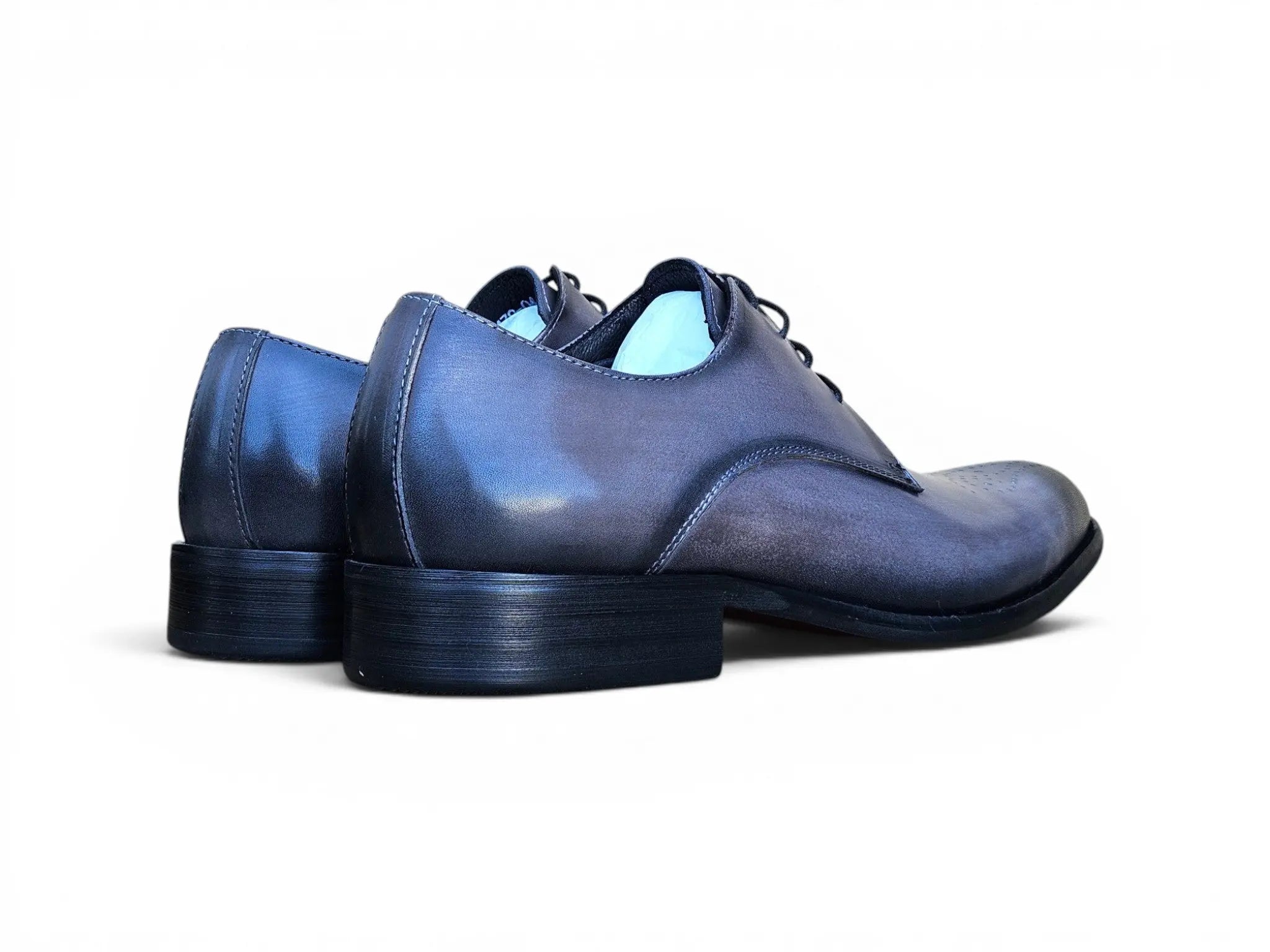 Carrucci Shoes Men's Signature Burnished Lace Up Derby Calfskin Leather KS479 04