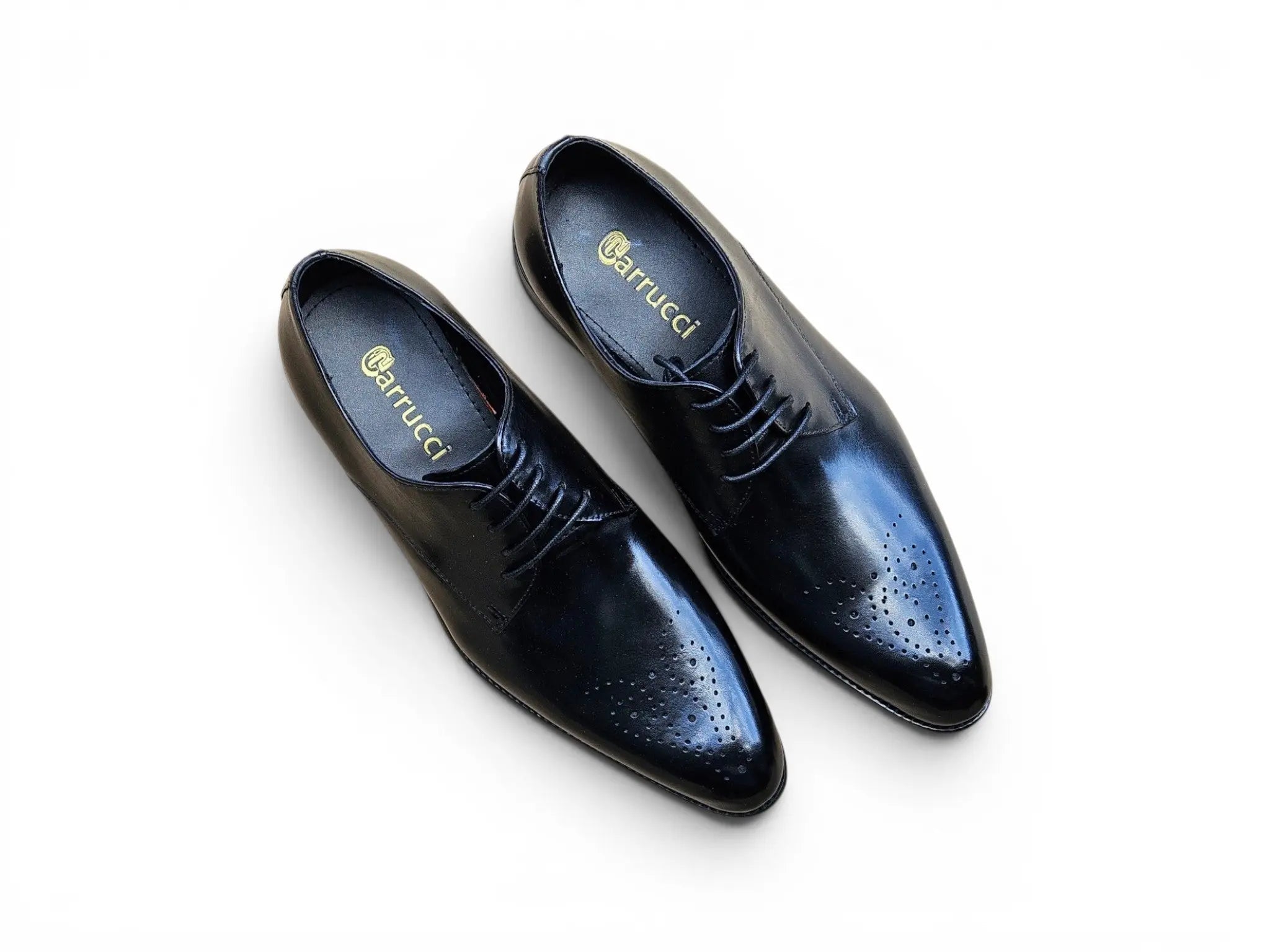 Carrucci Shoes Men's Signature Burnished Lace Up Derby Calfskin Leather KS479 04