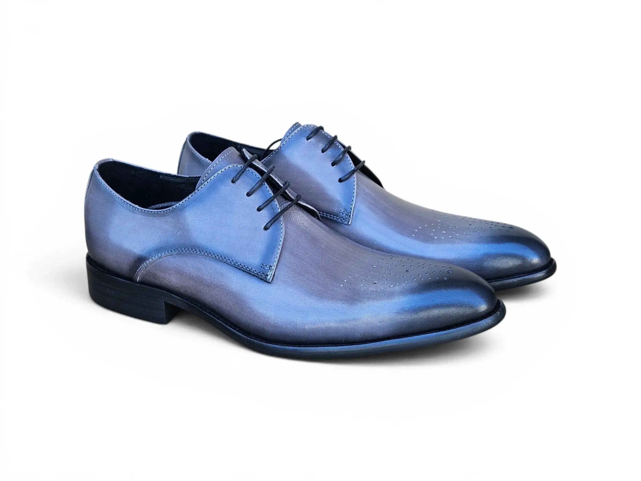 Carrucci Shoes Men's Signature Burnished Lace Up Derby Calfskin Leather KS479 04
