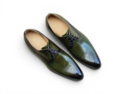 Carrucci Shoes Men's Signature Burnished Lace Up Derby Calfskin Leather KS479 04