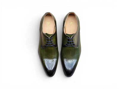Carrucci Shoes Men's Signature Burnished Lace Up Derby Calfskin Leather KS479 04