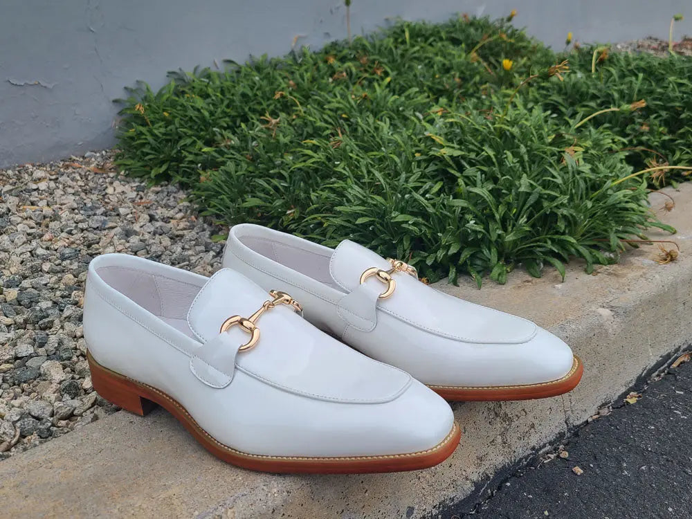Carrucci Shoes Signature Horse Bit Calfskin Slip On Loafer KS509 28P view 9