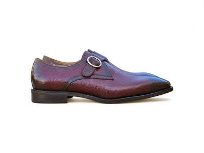 Carrucci Shoes Men's Brandless Monk Strap Leather Shoes KS509 20