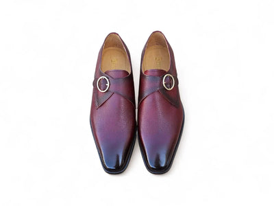 Carrucci Shoes Men's Brandless Monk Strap Leather Shoes KS509 20