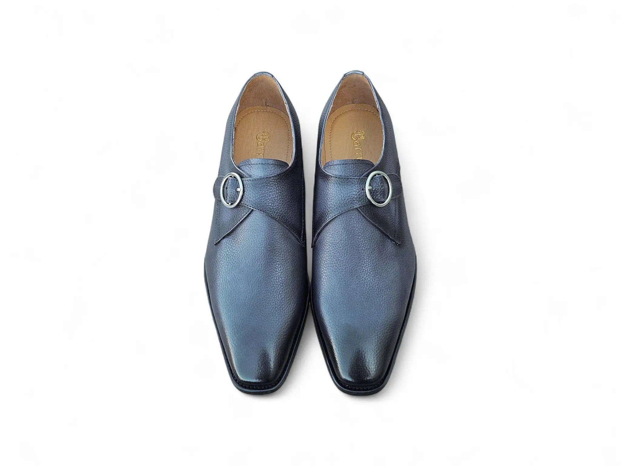 Carrucci Shoes Brandless Monk Strap Leather Shoes KS509 20 view 22