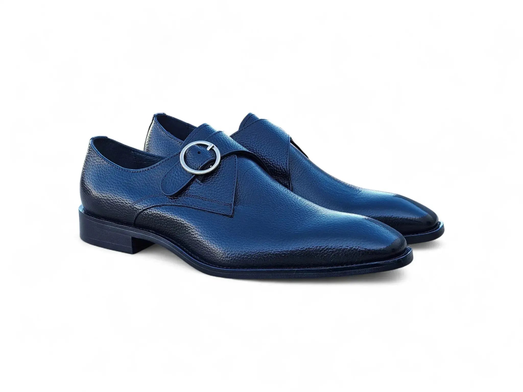 Carrucci Shoes Men's Brandless Monk Strap Leather Shoes KS509 20