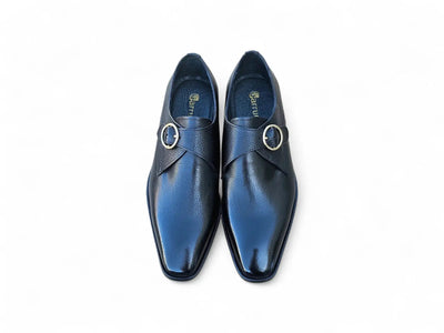 Carrucci Shoes Men's Brandless Monk Strap Leather Shoes KS509 20