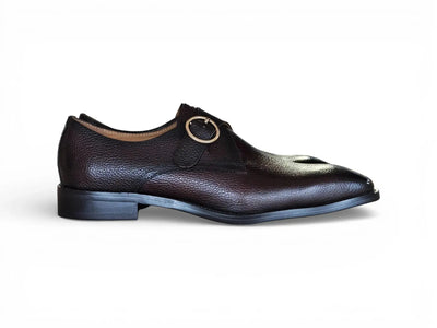 Carrucci Shoes Men's Brandless Monk Strap Leather Shoes KS509 20