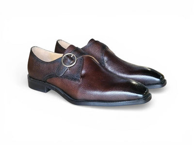 Carrucci Shoes Men's Brandless Monk Strap Leather Shoes KS509 20