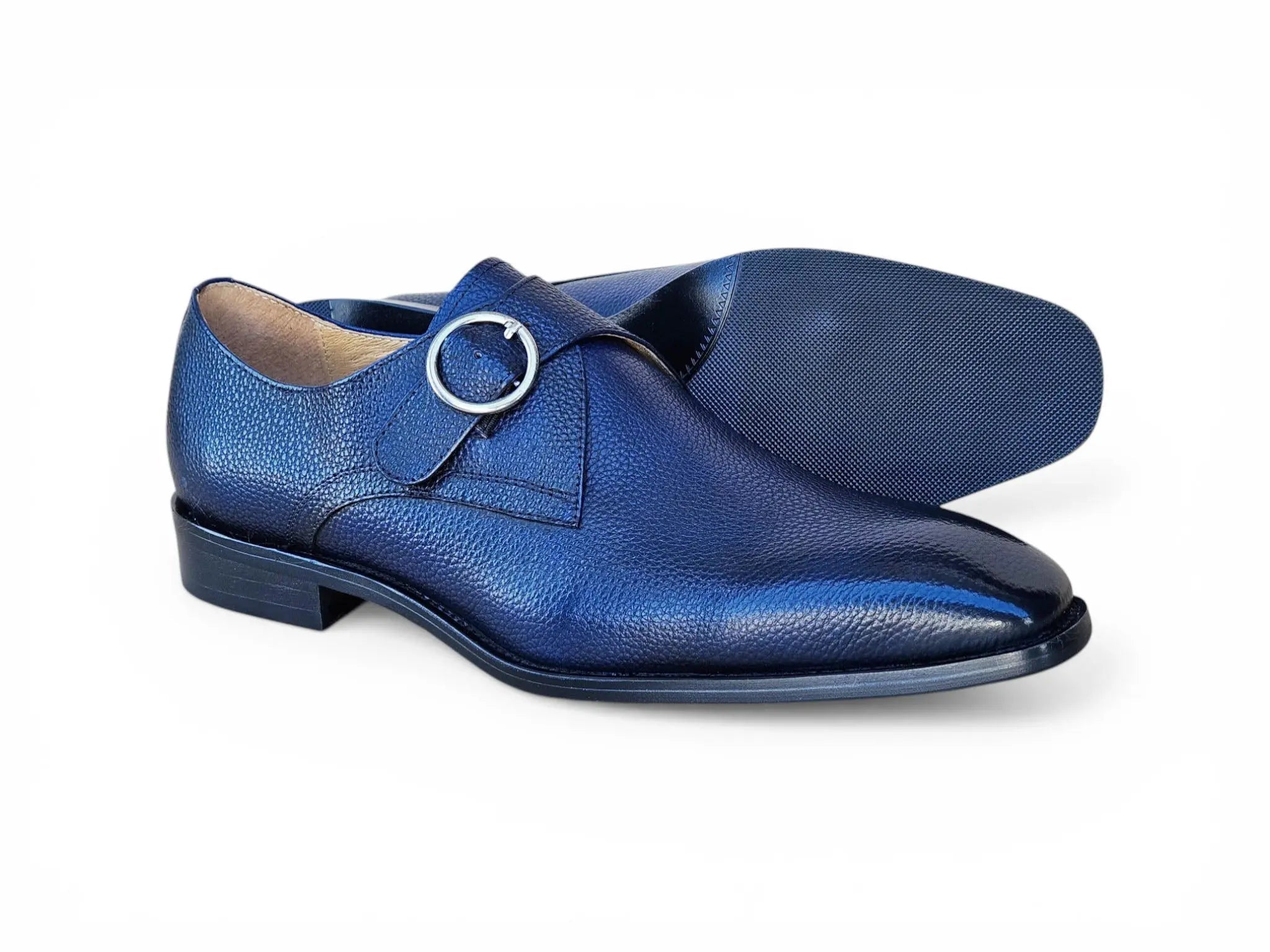 Carrucci Shoes Brandless Monk Strap Leather Shoes KS509 20 view 24