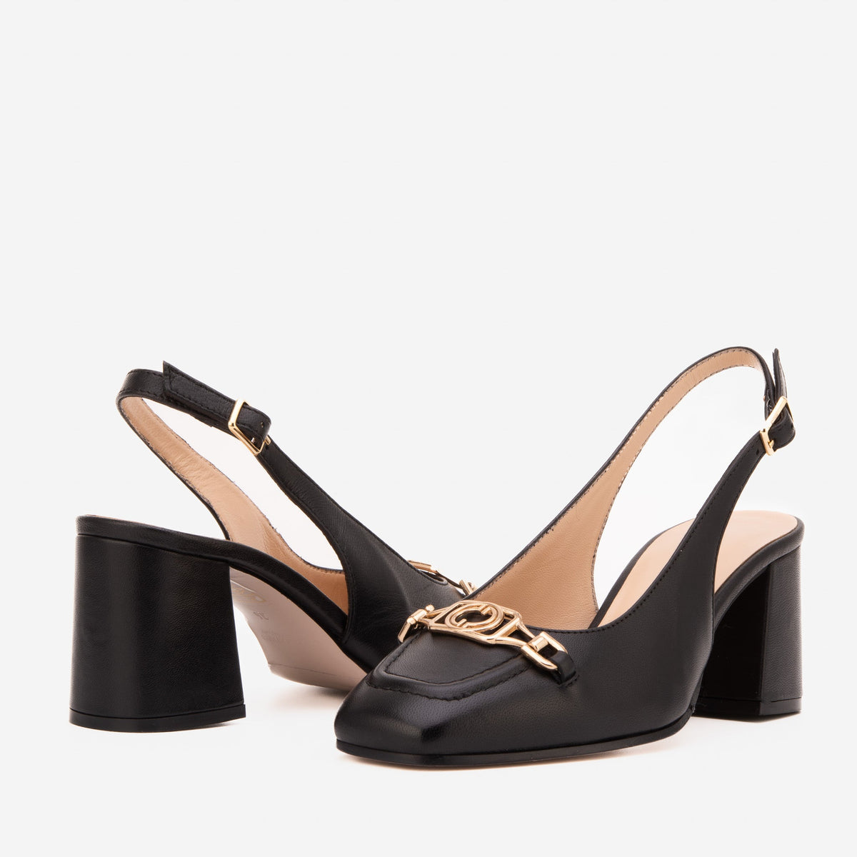 Vinci Leather The Potomac Black Slingback Leather Women Sandal – product view 4