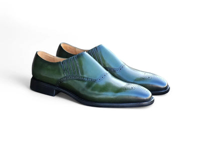 Carrucci Shoes Unknown Brand Medallion Slip On Loafer Calfskin KS509 26 front view