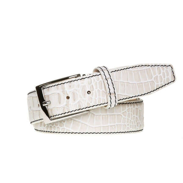Snow Mock Croc Leather Belt