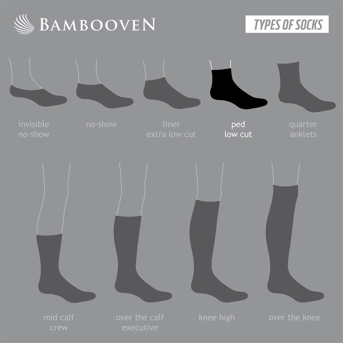 Men’s Bamboo Lightweight Dress Socks 6-Pack, Black & Grey