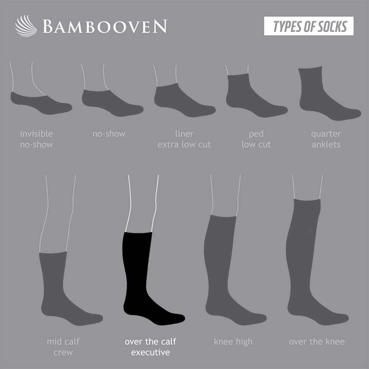 Men’s Bamboo Trouser Socks 6-Pack, All Black – product view 7
