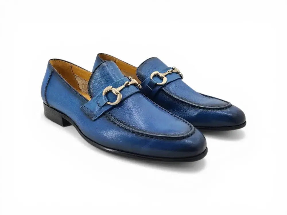 Carrucci Shoes Men's Horse Bit Loafer Premium Soft Calf Leather For Office And Bar KS525 601
