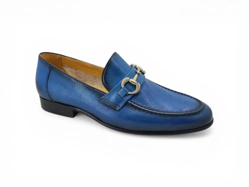 Carrucci Shoes Men's Horse Bit Loafer Premium Soft Calf Leather For Office And Bar KS525 601