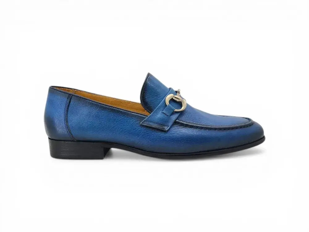 Carrucci Shoes Men's Horse Bit Loafer Premium Soft Calf Leather For Office And Bar KS525 601