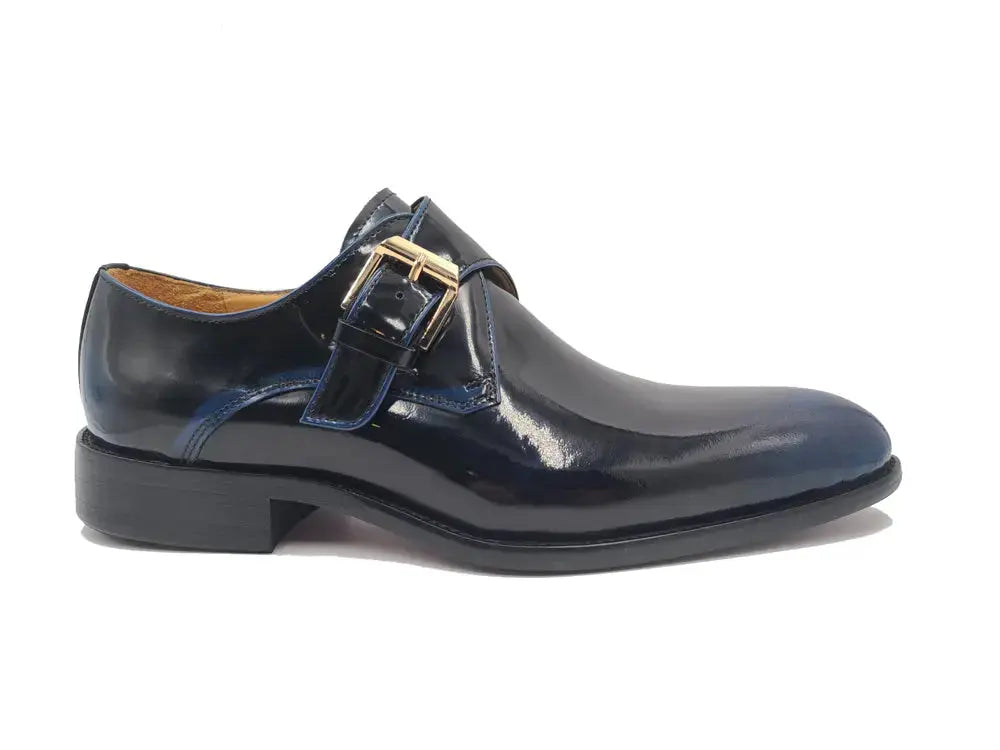 Carrucci Shoes Single Monk Slip On Soft Calf Patent Leather KS479 15P view 14