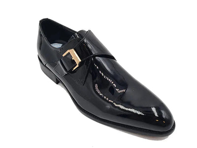 Carrucci Shoes Single Monk Slip On Soft Calf Patent Leather KS479 15P view 17