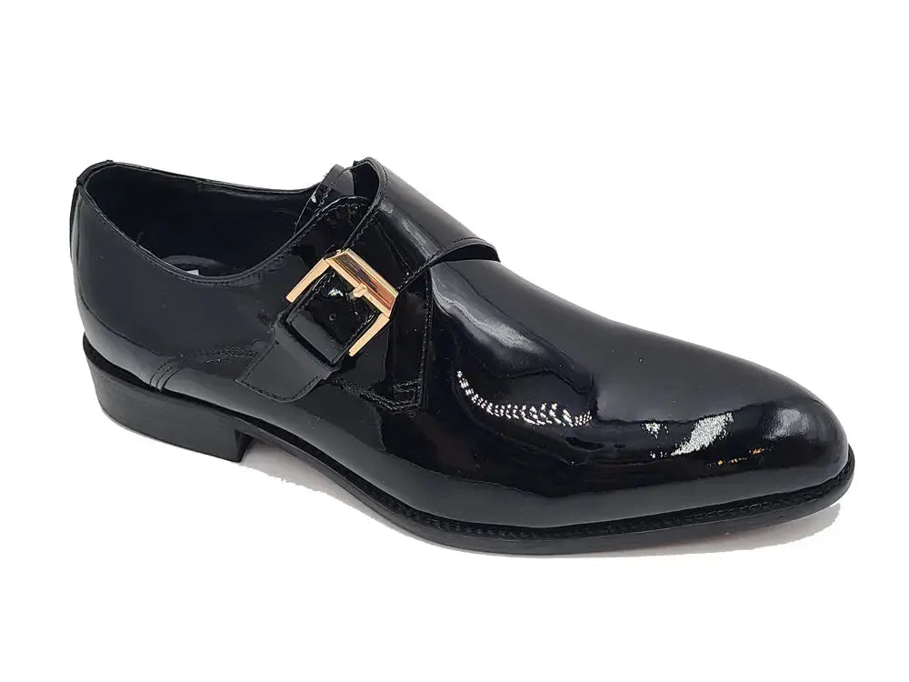 Carrucci Shoes Single Monk Slip On Soft Calf Patent Leather KS479 15P view 18