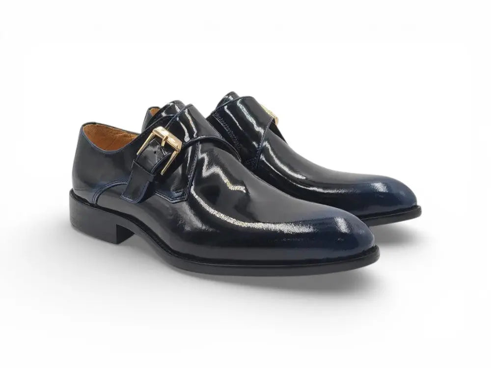 Carrucci Shoes Single Monk Slip On Soft Calf Patent Leather KS479 15P view 11