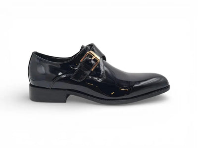 Carrucci Shoes Single Monk Slip On Soft Calf Patent Leather KS479 15P view 16