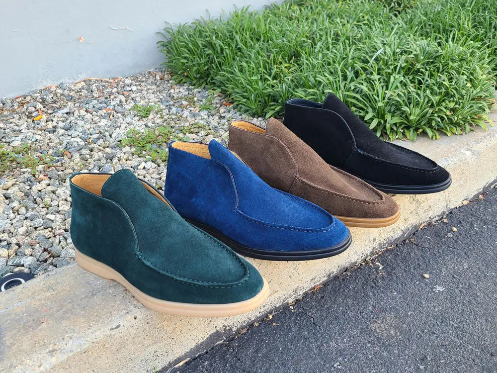 Carrucci Shoes Men's Soft Suede Comfort Loafer Suede KS715 03S