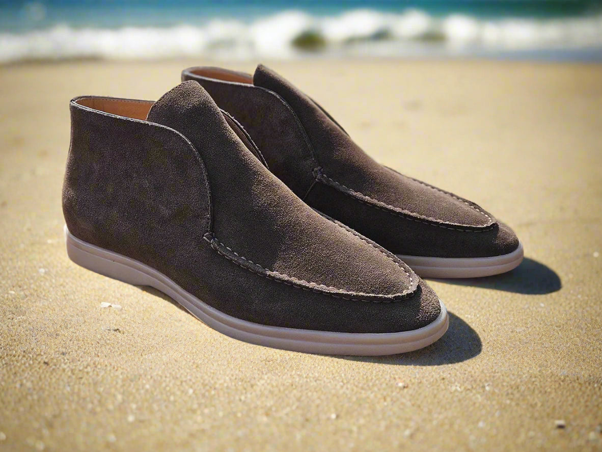 Carrucci Shoes Men's Soft Suede Comfort Loafer Suede KS715 03S