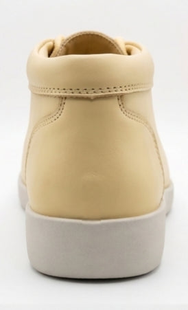 Johnny Famous Bally Style Soho Men’s Soft Yellow Nappa Leather High Tops