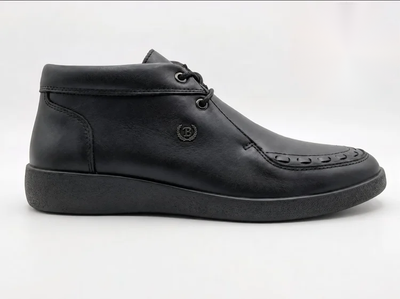 Johnny Famous Bally Style Soho Men’s Black Nappa Leather High Tops